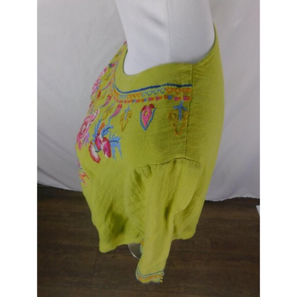 Calessa Large Embroidered Boho Peasant Tunic Boho Witch - Picture 5 of 11